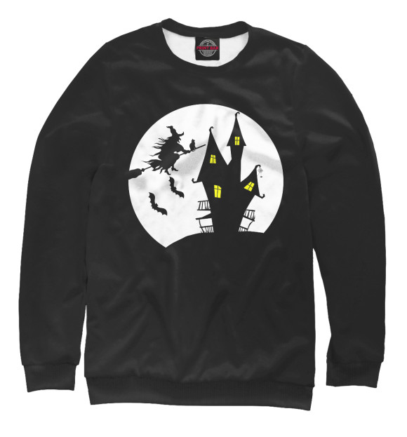 Свитшот для мальчиков с изображением Ведьма цвета Белый