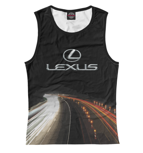 Женская майка с изображением Lexus цвета Белый