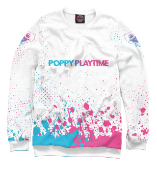 Мужской свитшот Poppy Playtime Neon Gradient (splash)