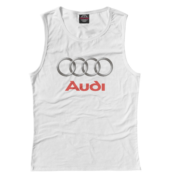 Майка для девочки с изображением Audi цвета Белый