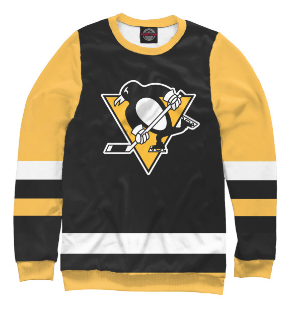 Мужской свитшот с изображением Pittsburgh Penguins цвета Белый