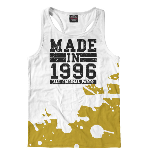 Мужская майка-борцовка с изображением Made in 1996 цвета Белый