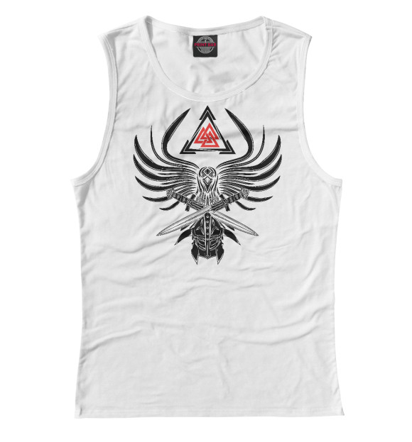 Майка для девочки с изображением Валькнут, путь воина цвета Белый