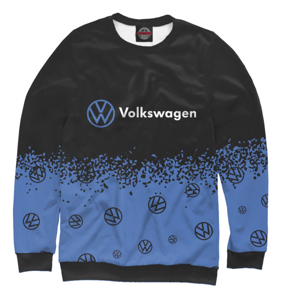 Свитшот для девочек с изображением Volkswagen цвета Белый