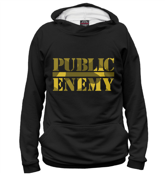 Женское худи с изображением Public Enemy цвета Белый