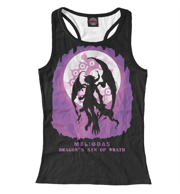 Женская майка-борцовка с притом 7 смертных грехов цвета Белый Женская майка-борцовка с изображением 7 смертных грехов цвета Белый