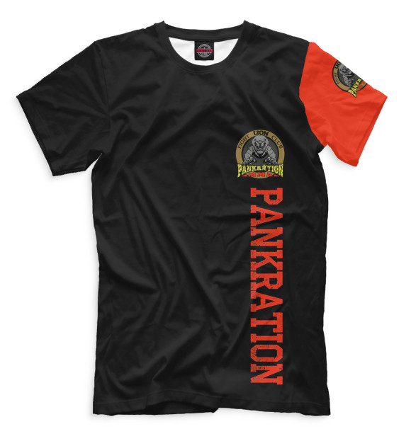 Мужская футболка с изображением Pankration цвета Черный