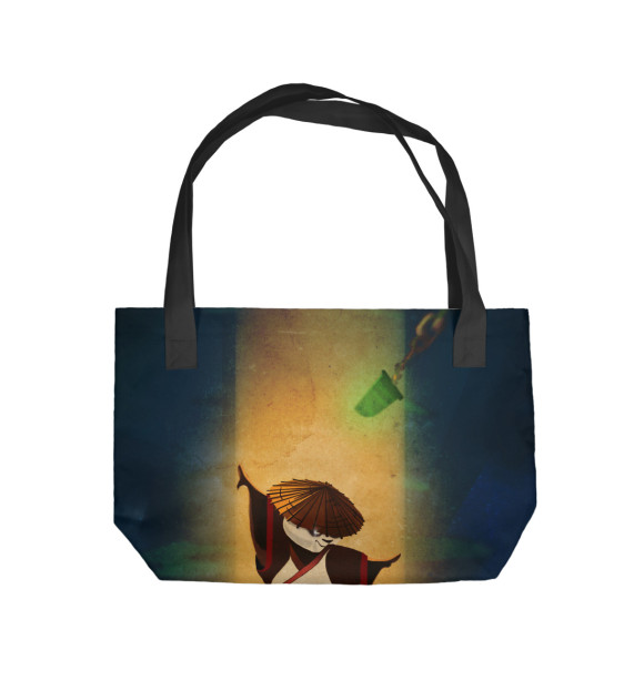 Пляжная сумка с изображением Кунг-фу Панда цвета 