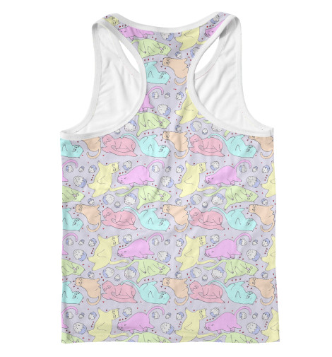 

Майки борцовки Print Bar, Белый, Ленивые Коты