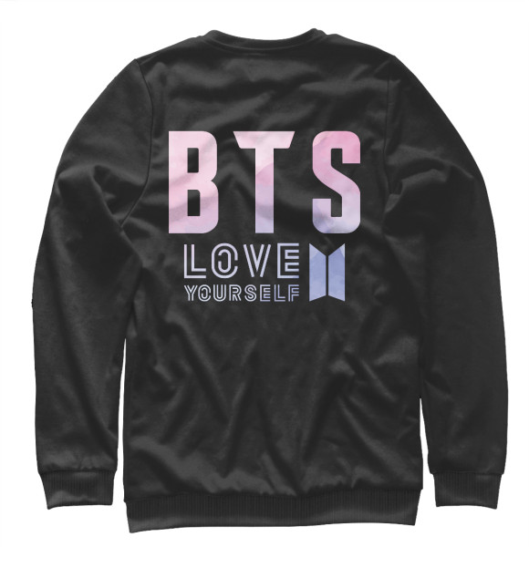 Женский свитшот с изображением BTS цвета Белый