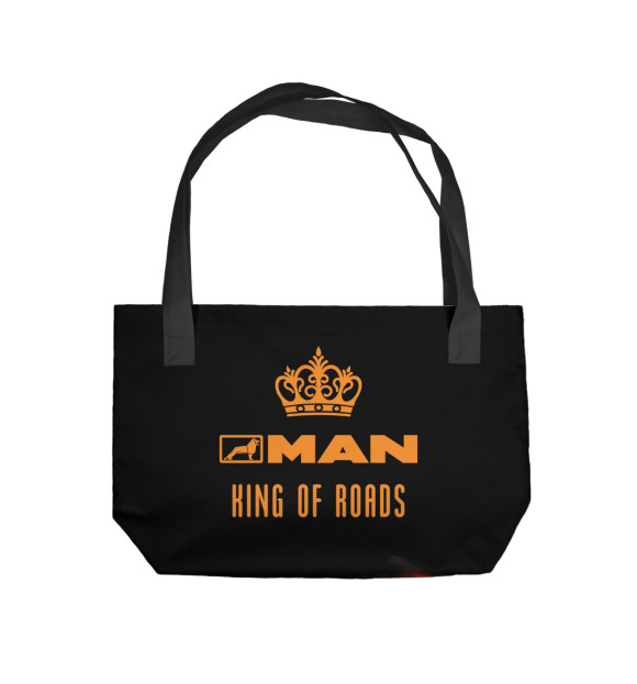 Пляжная сумка с изображением MAN - король дорог цвета 