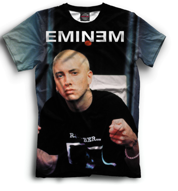 Футболка для мальчиков с изображением Eminem цвета Черный