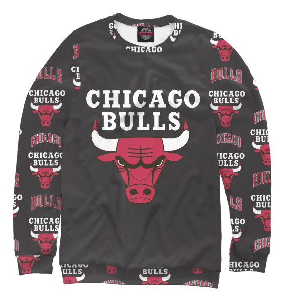 Женский свитшот с изображением Chicago bulls цвета Белый