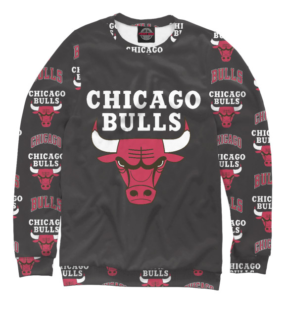 Мужской свитшот с изображением Chicago bulls цвета Белый