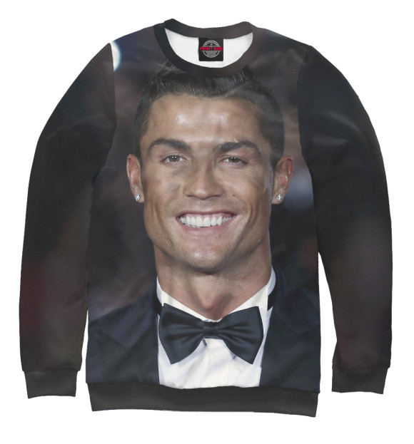 Свитшот для мальчиков с изображением Cristiano Ronaldo цвета Белый