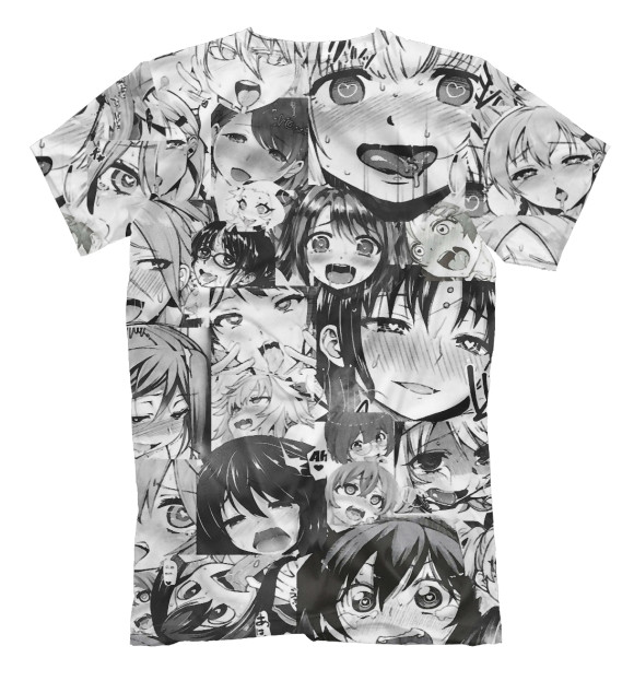 Футболка для мальчиков с изображением Ahegao | Ахэгао цвета Белый