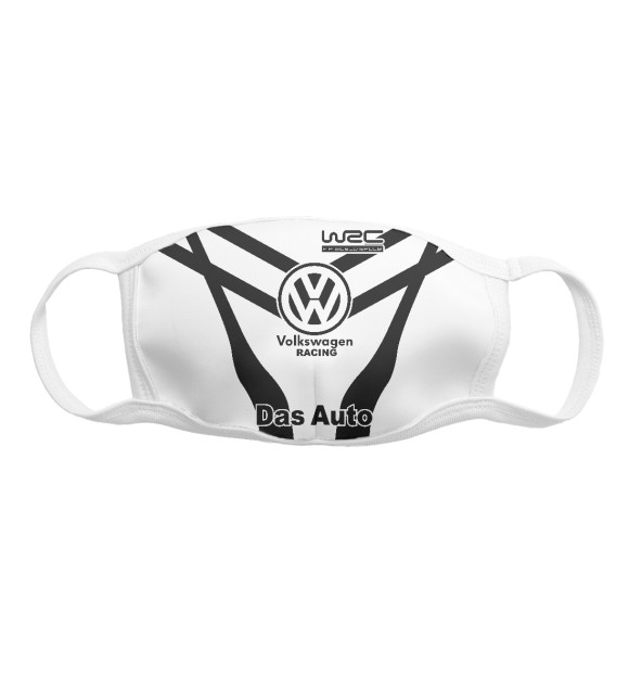 Маска тканевая с изображением Volkswagen цвета Белый