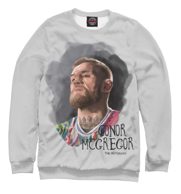 Мужской свитшот с изображением Conor McGregor цвета Белый