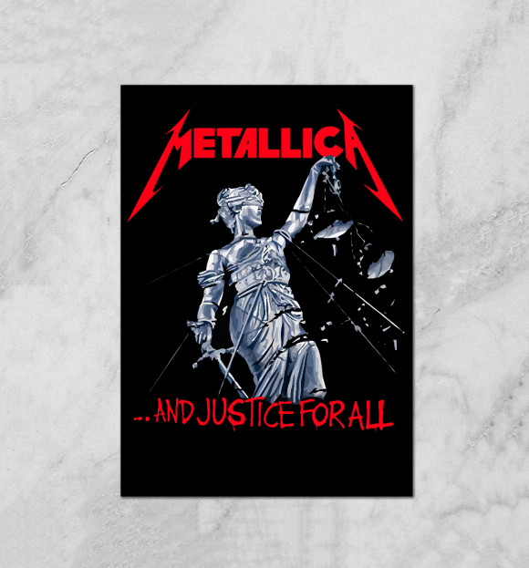 Плакат с изображением Metallica цвета Белый
