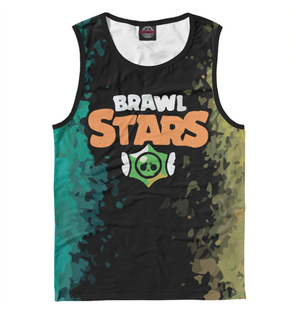 Мужская майка с изображением Brawl Stars цвета Белый