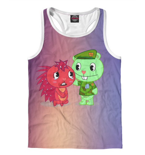 

Майки борцовки Print Bar, Белый, Happy Tree Friends