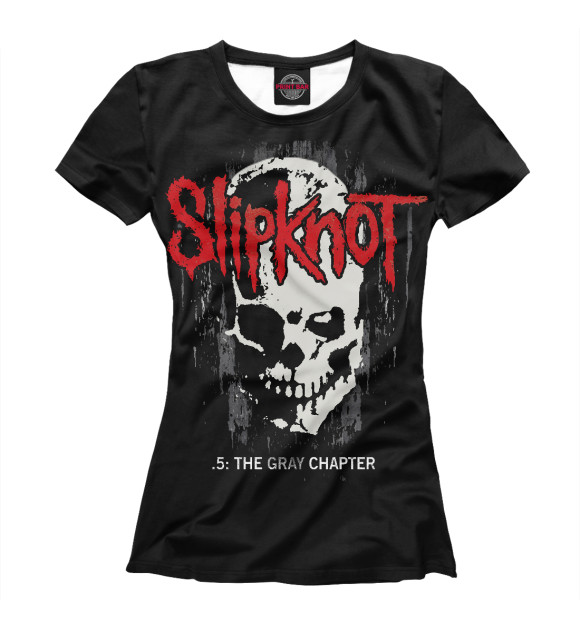 Футболка для девочек с изображением Slipknot цвета Белый