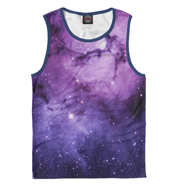 Майка для мальчика с изображением Космическая сирень цвета Белый