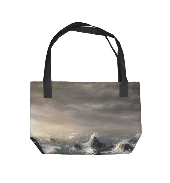 Пляжная сумка с изображением Шторм цвета 