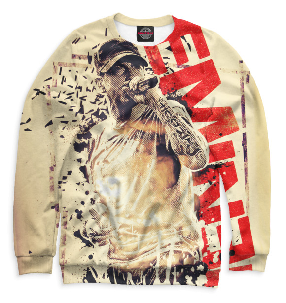 Свитшот для девочек с изображением Eminem цвета Белый