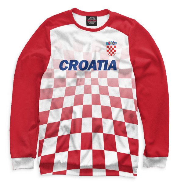 Мужской свитшот с изображением Сборная Хорватии цвета Белый