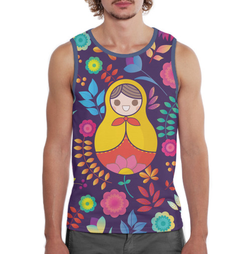 

Майки Print Bar, Белый, Матрешка