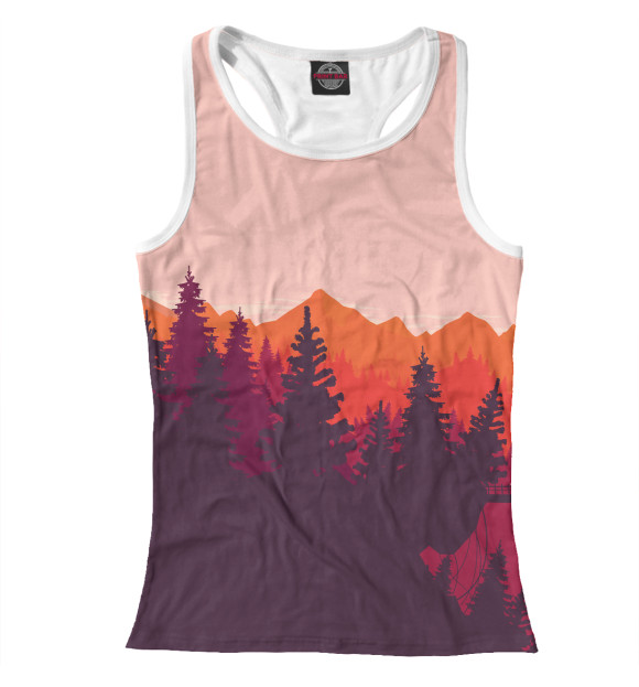 Женская майка-борцовка с изображением FIREWATCH цвета Белый