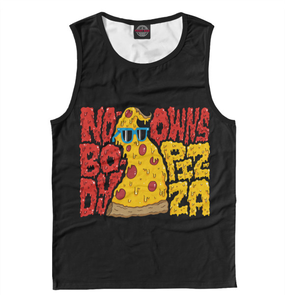Майка для мальчика с изображением Pizza цвета Белый