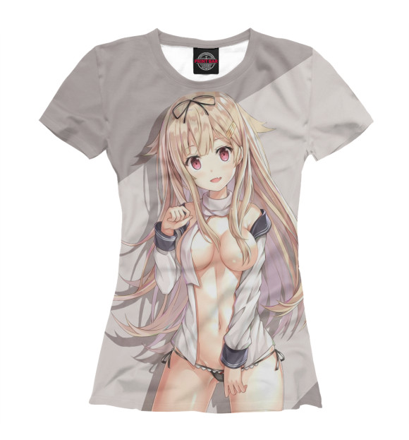 Футболка для девочек с изображением Hentai цвета Белый