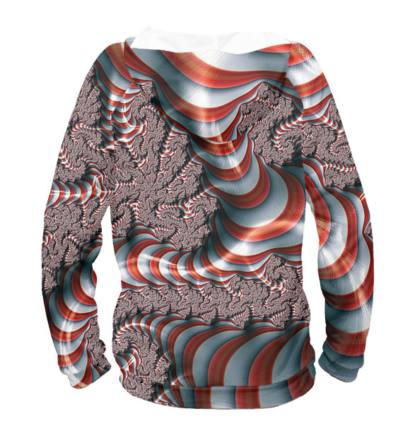 Мужское худи с изображением Fractal цвета Белый