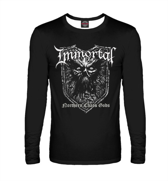 Мужской лонгслив с изображением Immortal цвета Белый