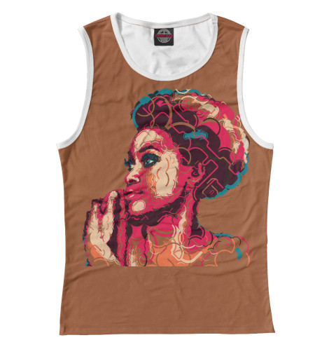 

Майки Print Bar, Белый, African Girl