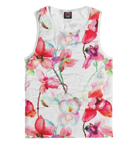 

Майки Print Bar, Белый, Орхидеи