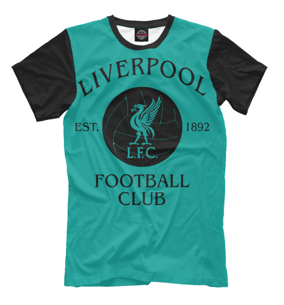 Футболка для мальчиков с изображением Liverpool цвета Грязно-голубой