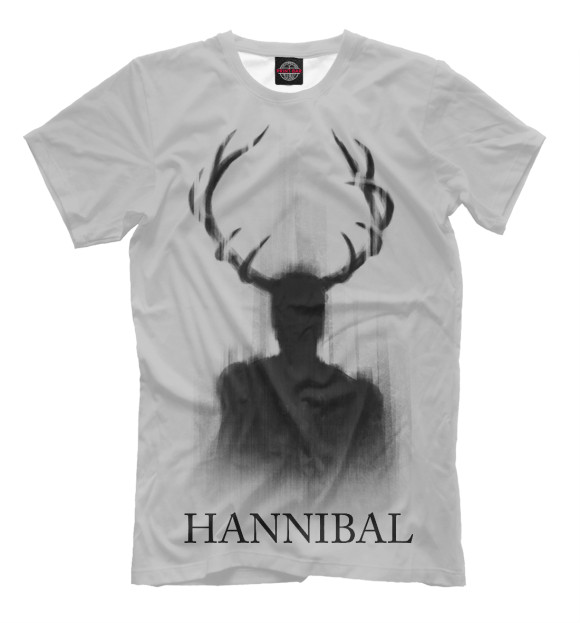 Мужская футболка с изображением Ганнибал цвета Бежевый