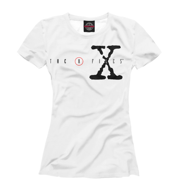 Женская футболка с изображением The X-Files logo цвета Белый