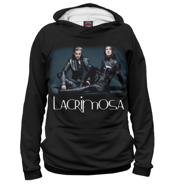 Мужское худи с изображением Lacrimosa цвета Белый