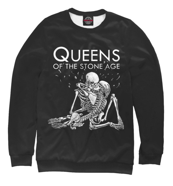 Свитшот для девочек с изображением Queens of the Stone Age цвета Белый
