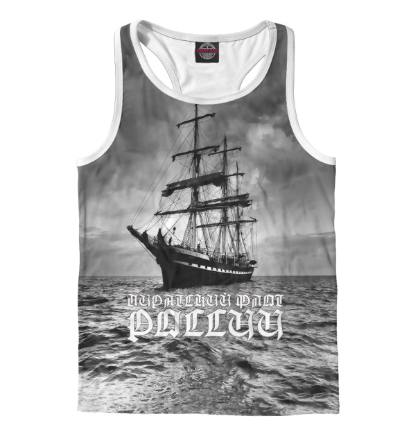 Мужская майка-борцовка с притом Военно Морской Флот цвета Белый Мужская майка-борцовка с изображением Военно Морской Флот цвета Белый