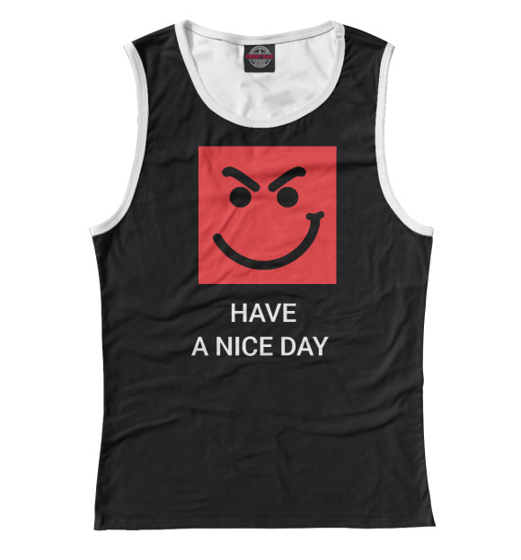 Майка для девочки с изображением Have a nice day цвета Белый