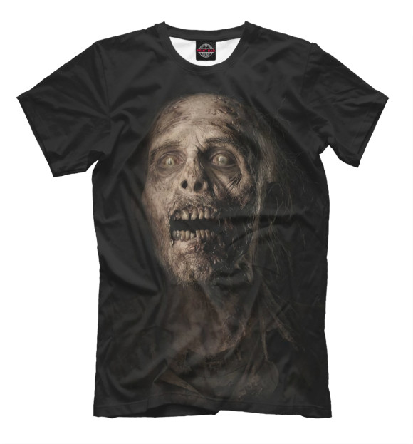Мужская футболка с изображением Зомби цвета Черный