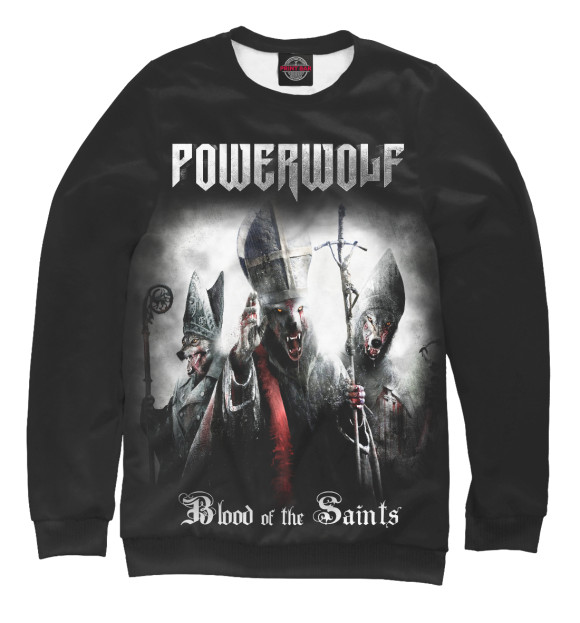 Женский свитшот с изображением Powerwolf цвета Белый