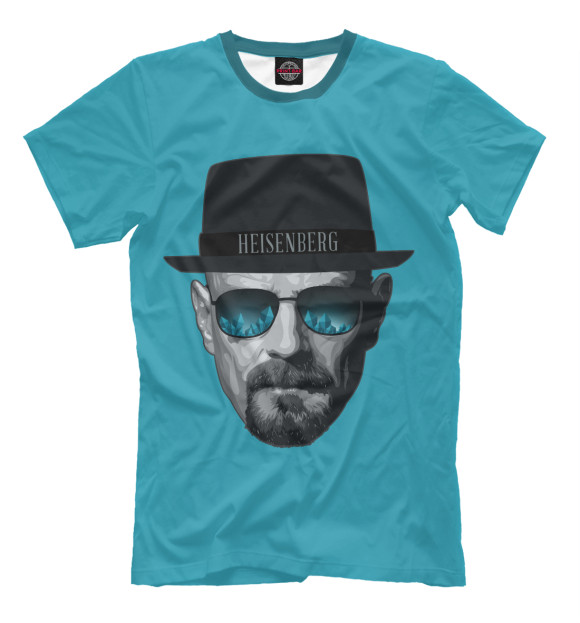 Мужская футболка с изображением Heisenberg Dream цвета Грязно-голубой