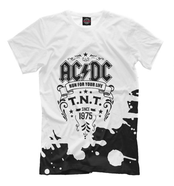 Футболка для мальчиков с изображением AC/DC цвета Белый