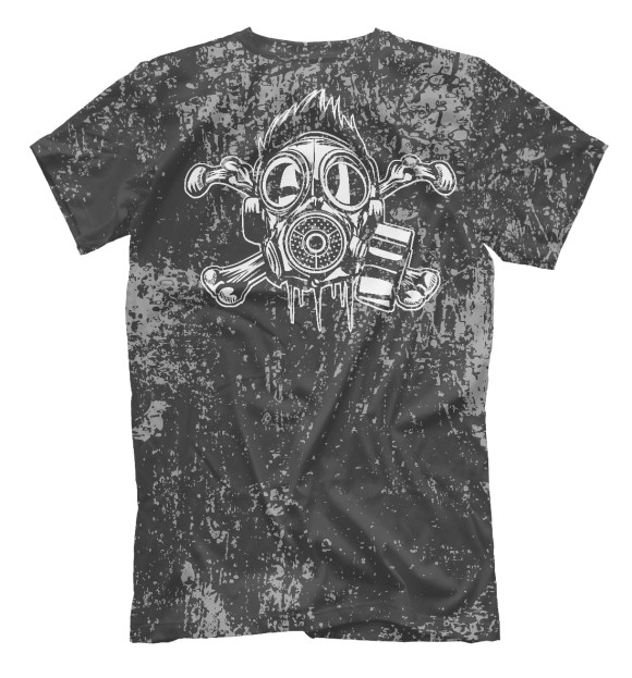 Мужская футболка с изображением Gasmask цвета Белый